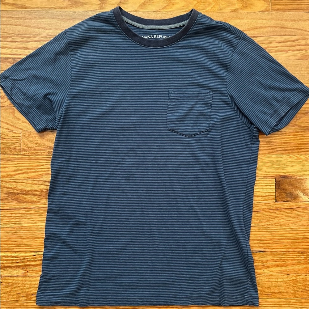 Banana Republic Striped Short Sleeve Pocket T Shirt